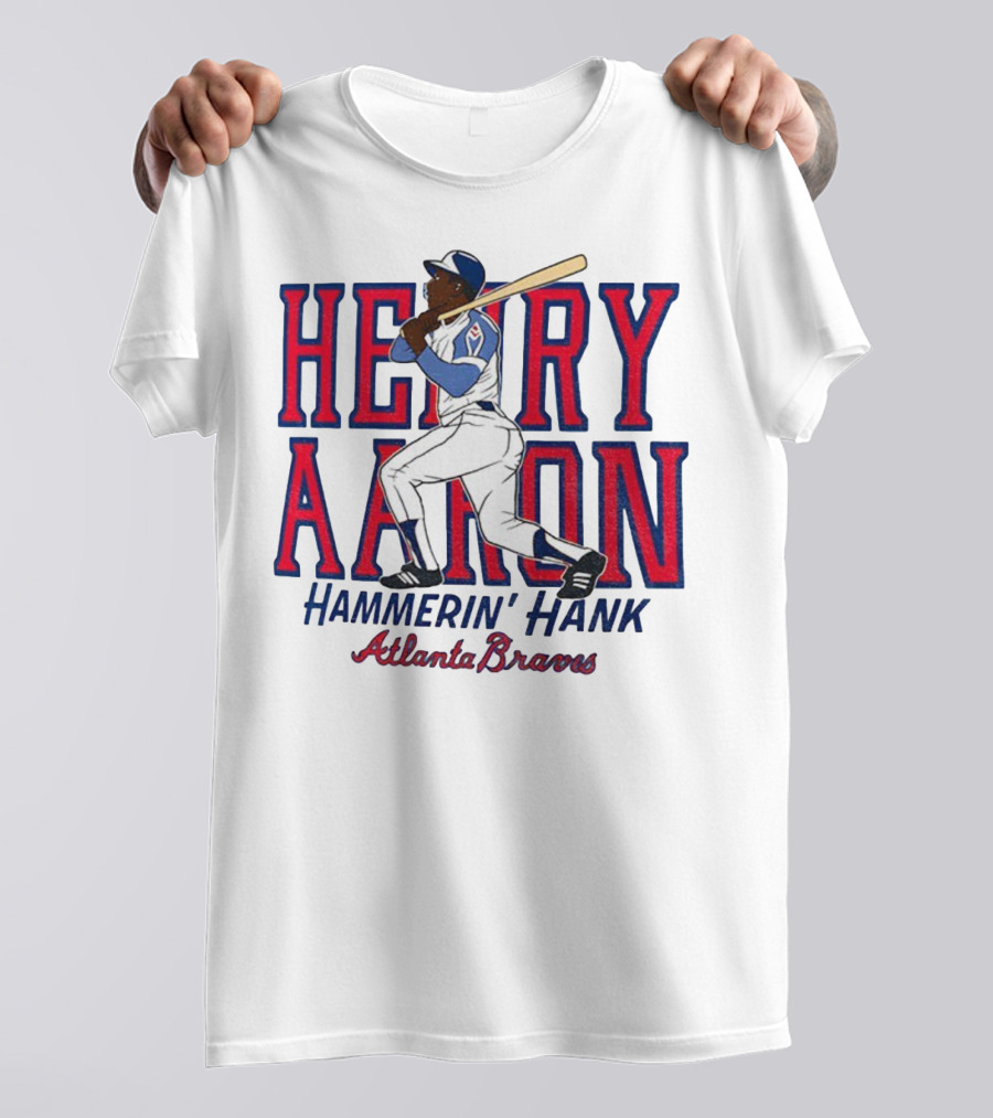 Hank Aaron Hammerin’ Hank Atlanta Braves MLB Baseball 2025 T-Shirt
