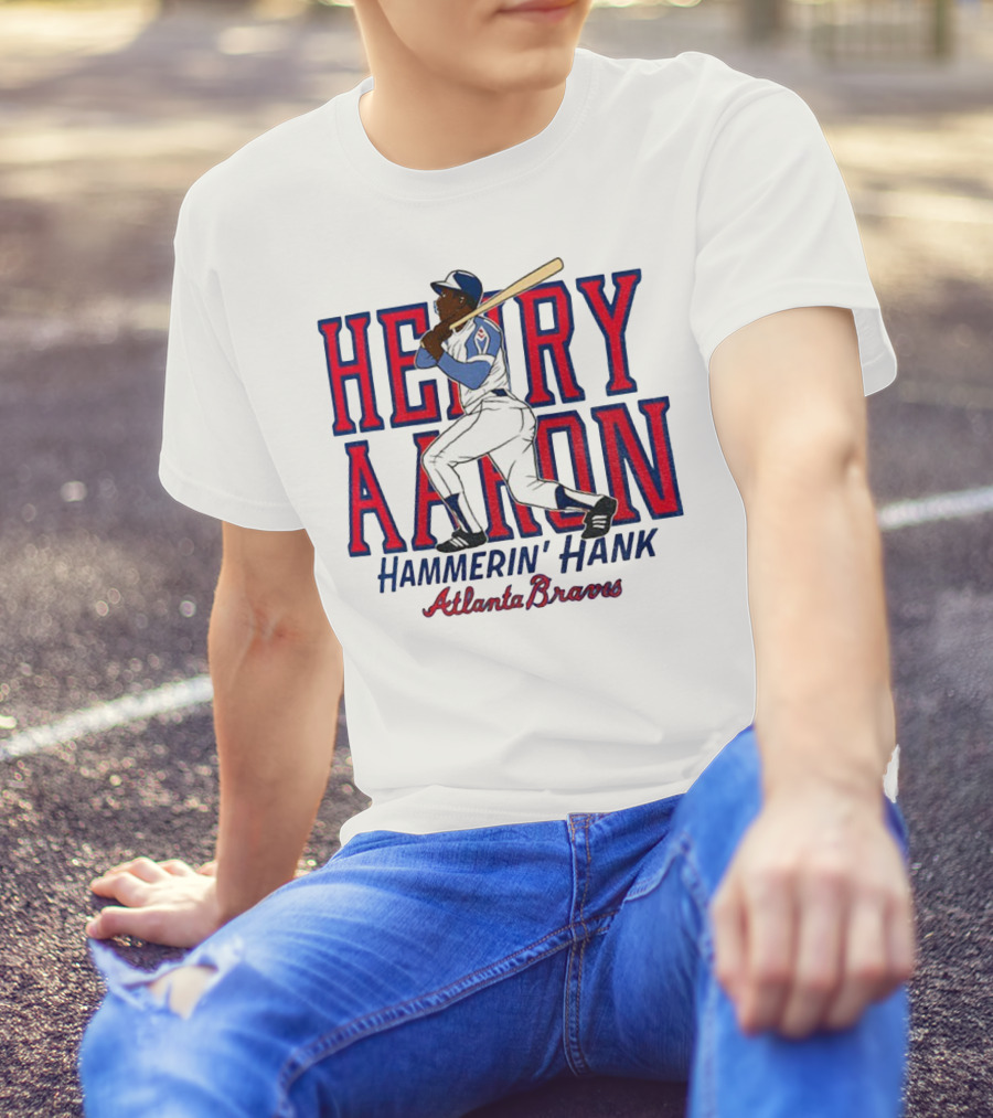 Hank Aaron Hammerin’ Hank Atlanta Braves MLB Baseball 2025 T-Shirt