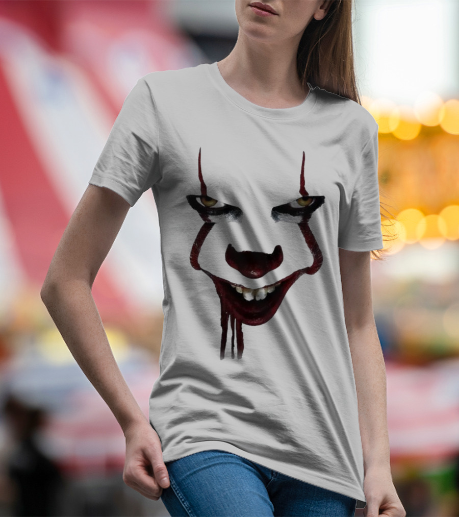 Pennywise Clown Face Halloween IT Movie T-Shirt