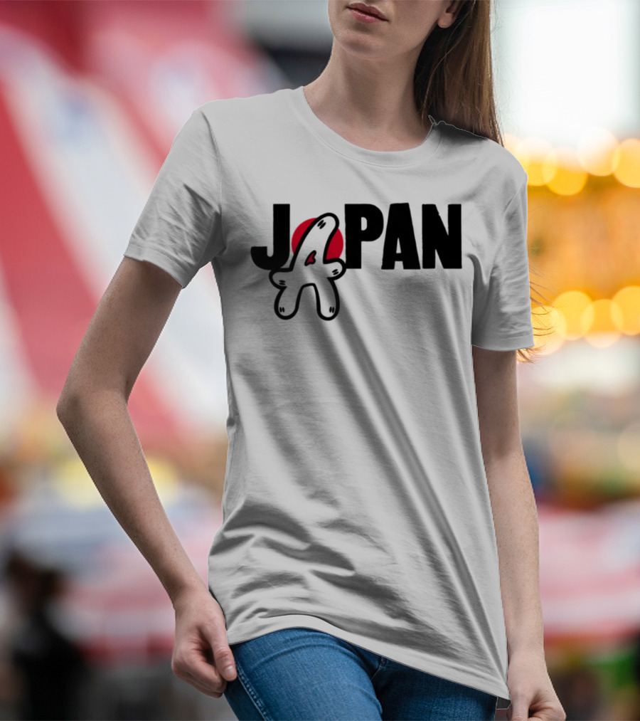 Japan Blu Boy A Bright Red Sun Playful Style T-Shirt