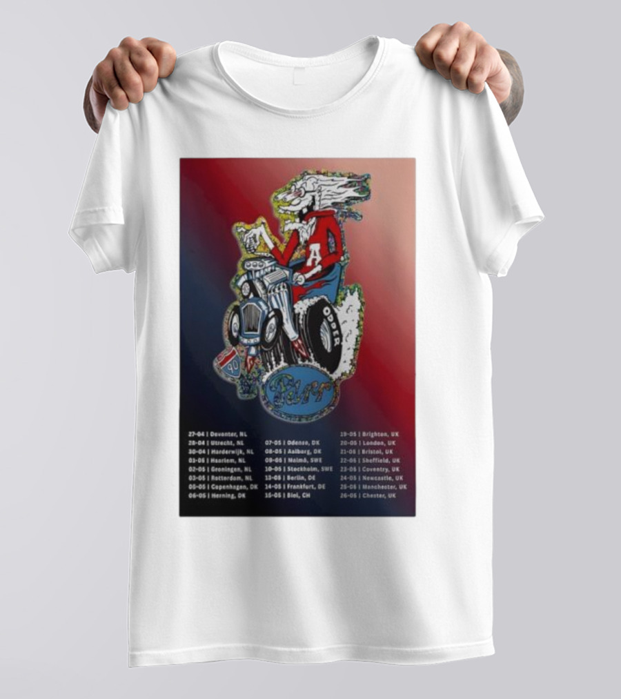 Europe UK Spring 2026 Charlie Parr Tour Dates Netherlands Denmark Sweden UK T-Shirt