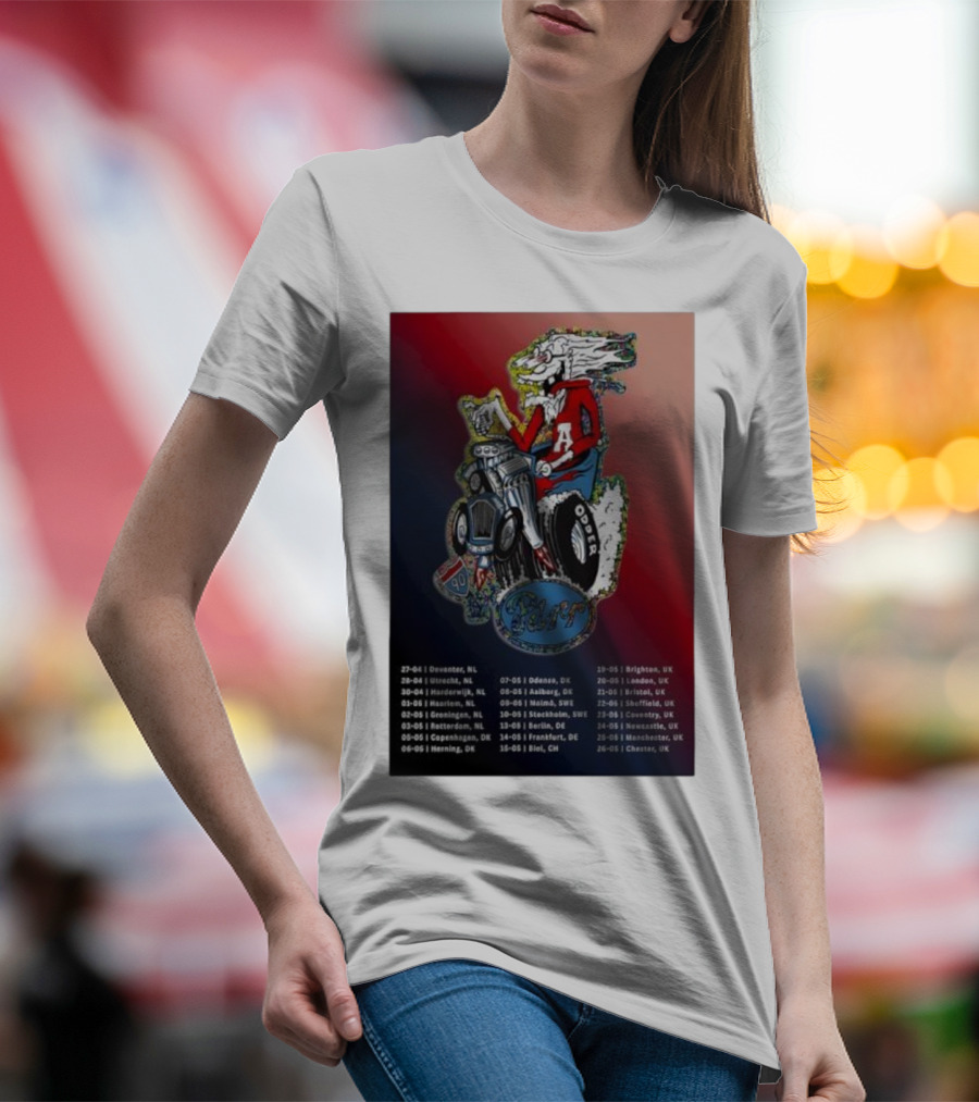 Europe UK Spring 2026 Charlie Parr Tour Dates Netherlands Denmark Sweden UK T-Shirt