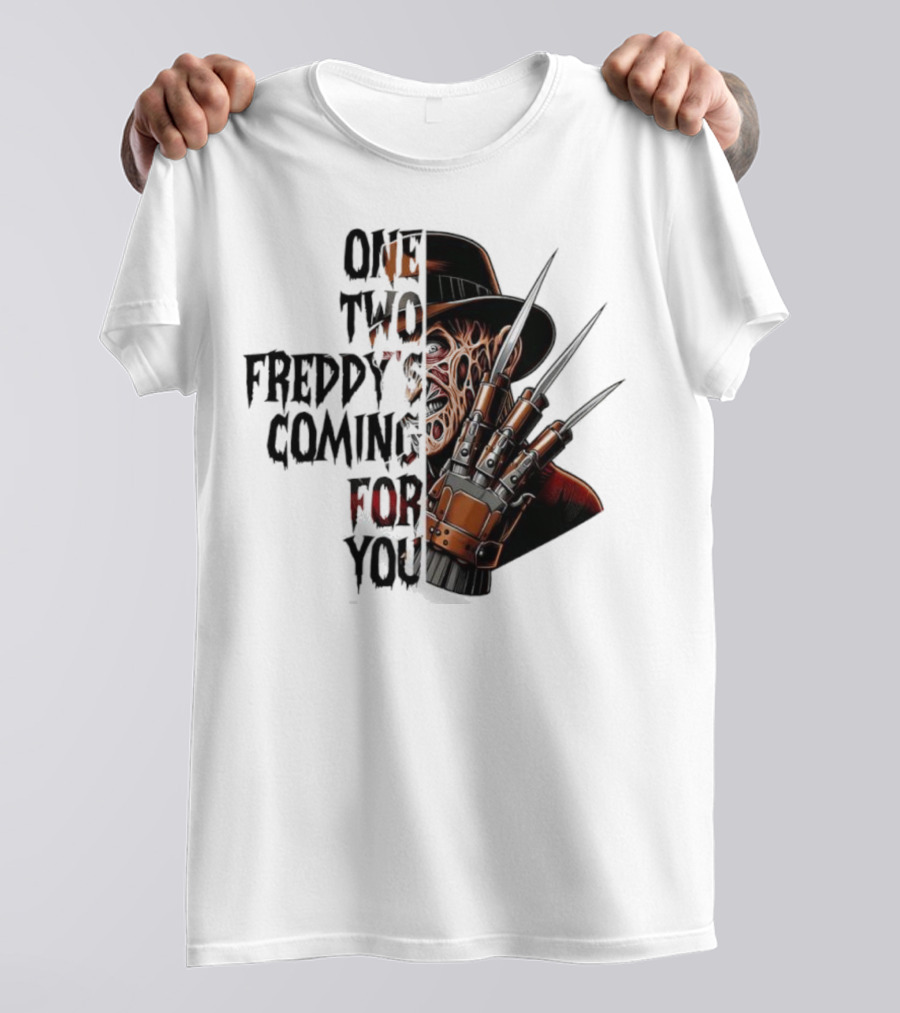 Freddy Krueger One Two Freddy’s Coming For You Horror Halloween T-Shirt