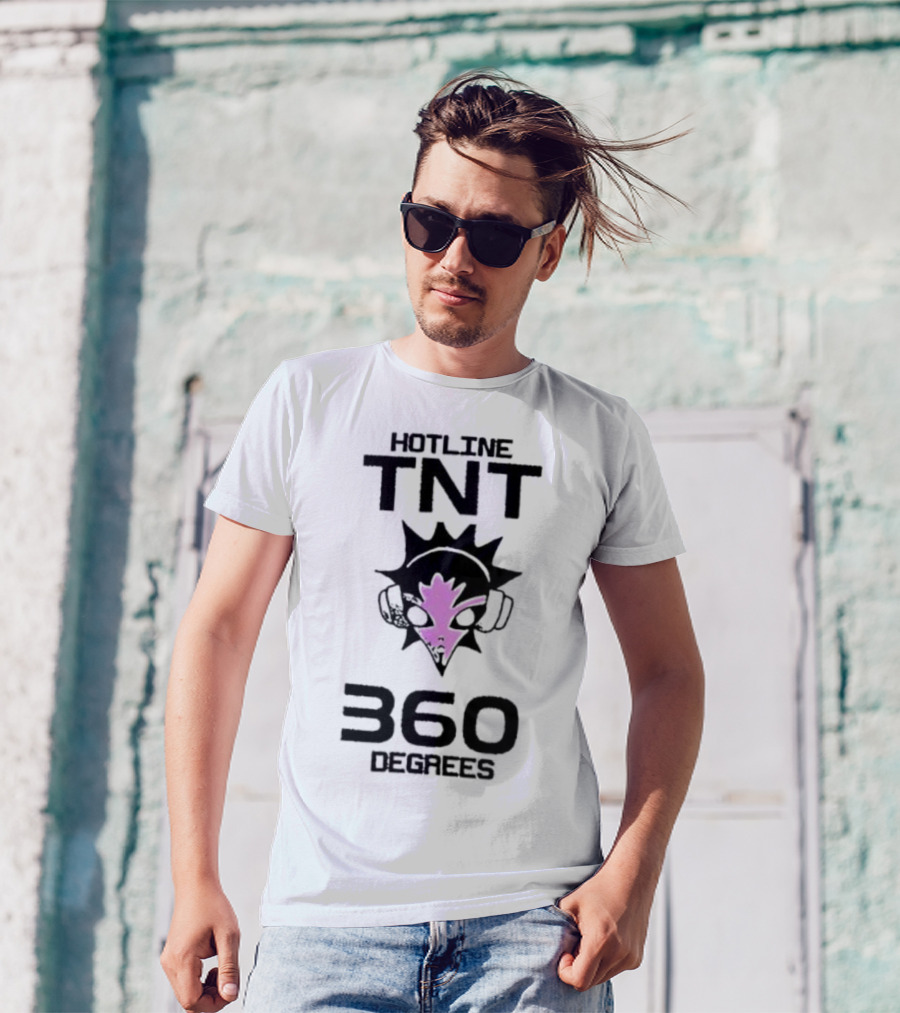 Hotline TNT 360 Degrees Sunburst Headphones Pink Blast T-Shirt