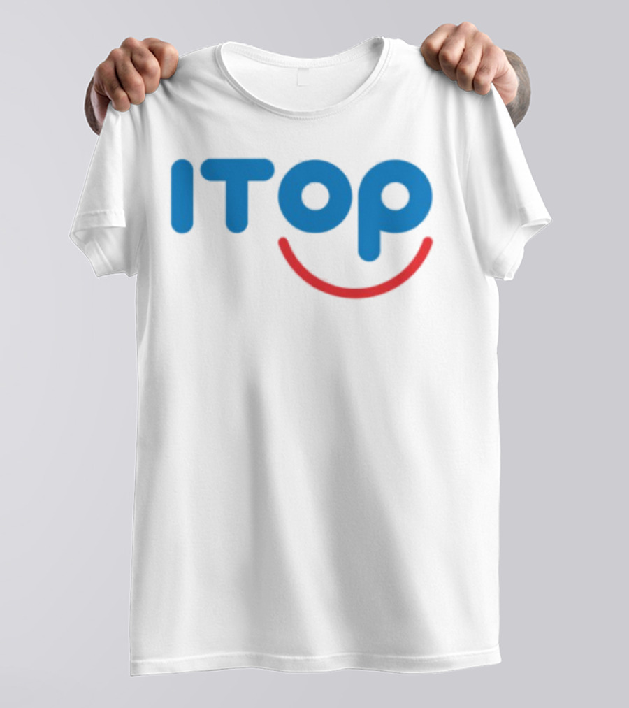 ITOP Smile Red And Blue Text T-Shirt