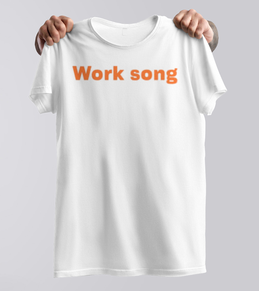 Lecks Work Song Retro Orange Text T-Shirt