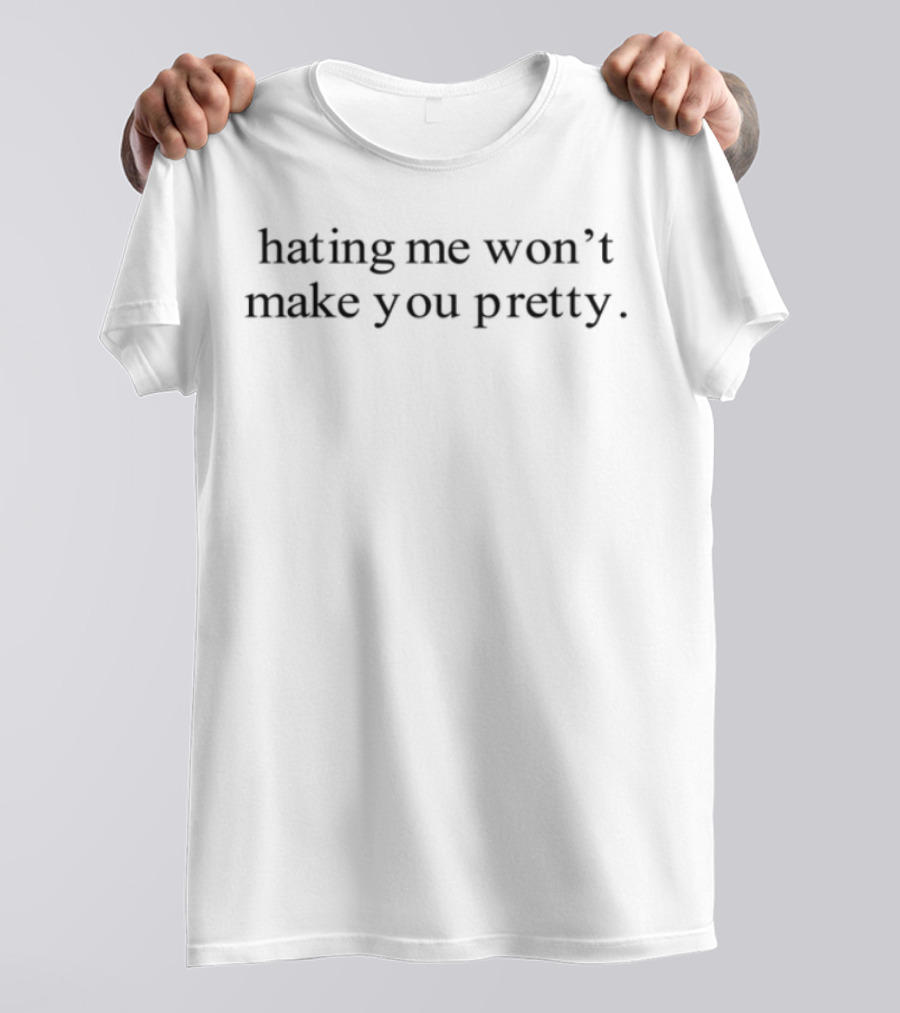 Mrs Kari Clark Wearing Hating Me Won't Make You Pretty Statement T-Shirt