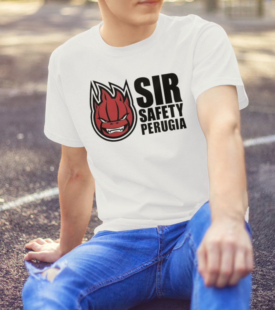 Sir Safety Perugia Volleyball Team Iconic Red Mascot T-Shirt