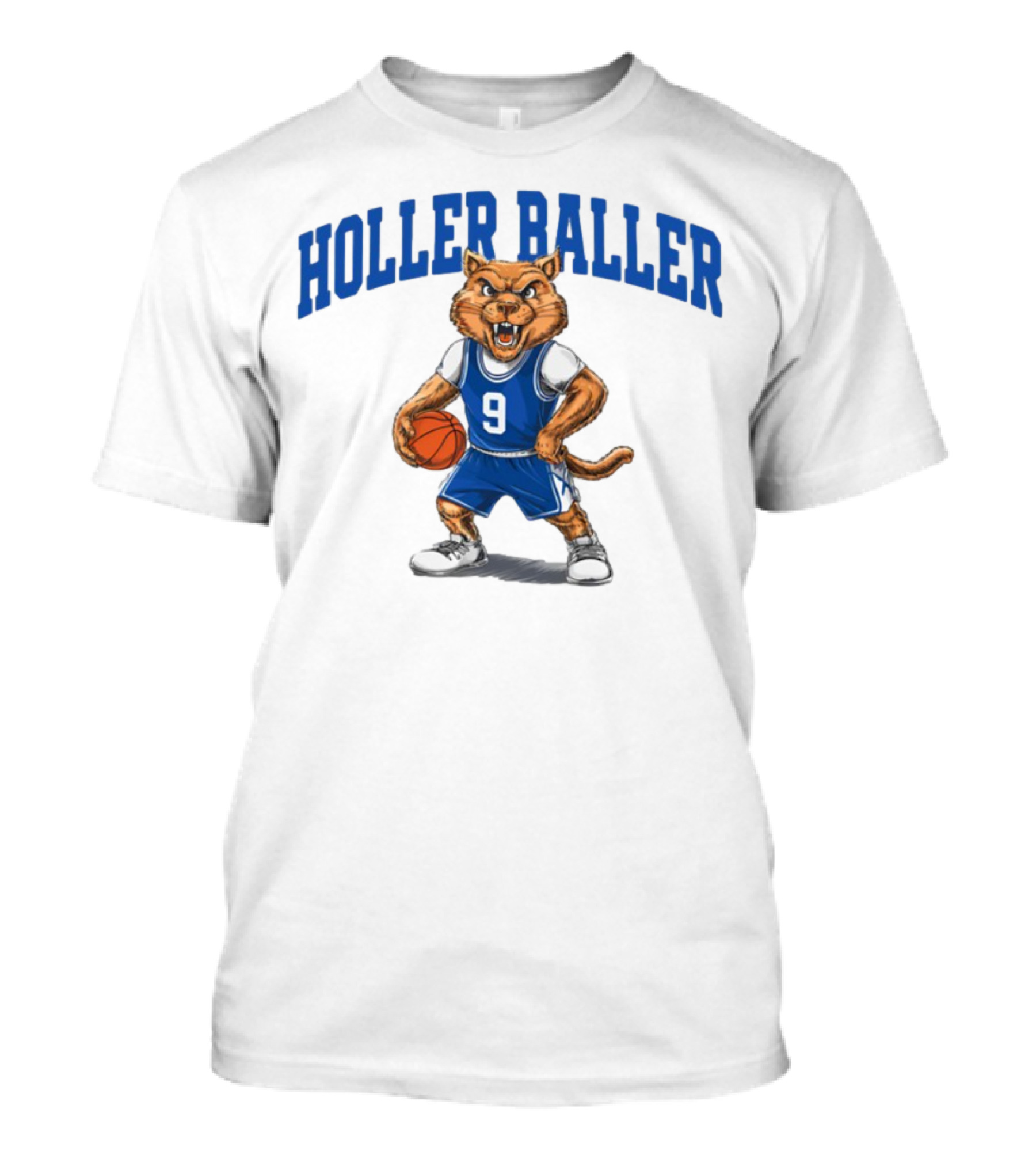 Holler Baller Basketball Wildcat Jersey 9 T-Shirt