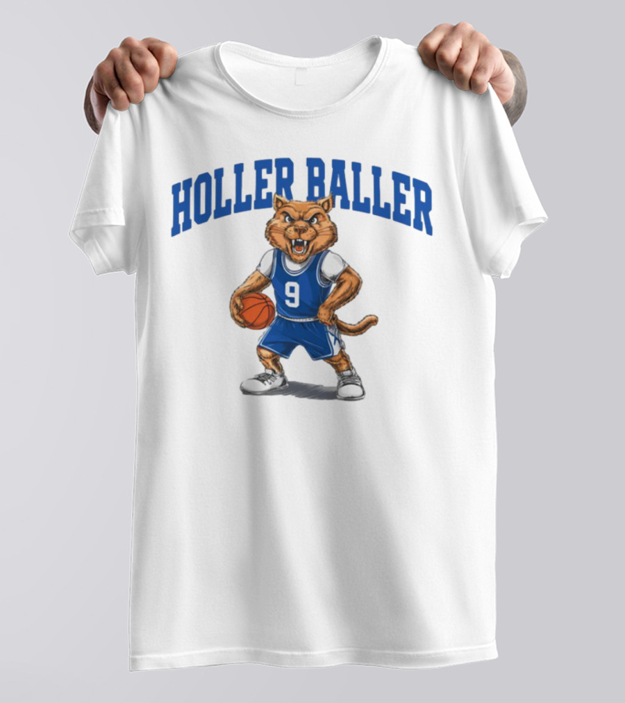 Holler Baller Basketball Wildcat Jersey 9 T-Shirt