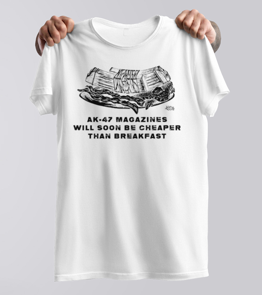 AK-47 Magazines Cheaper Than Breakfast Retro Style Statement T-Shirt