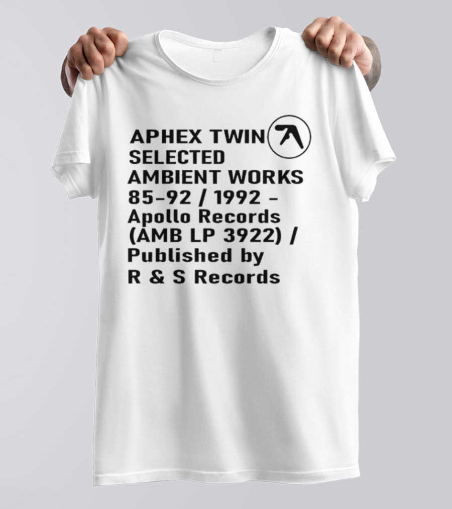 Aphex Twin Selected Ambient Works 85-92 Avalon R&S Records T-Shirt