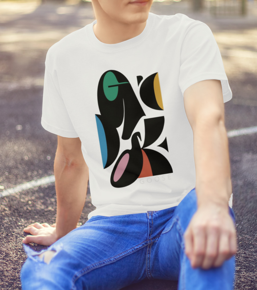 Warp Spheres Goose The Band Colorful Abstract Shapes T-Shirt