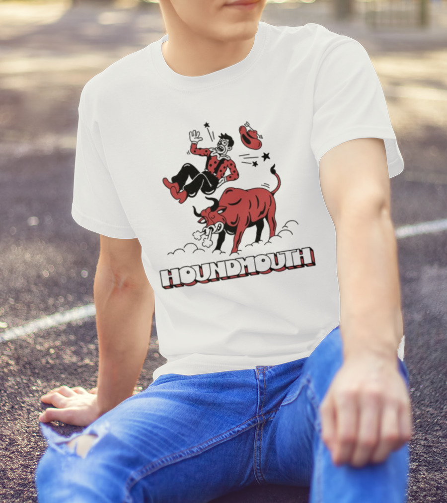 Houndmouth Rodeo Clown Bull Riding Scene T-Shirt