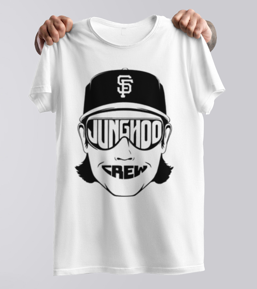 Jung Hoo Crew 2025 Baseball Cap And Sunglasses Design T-Shirt
