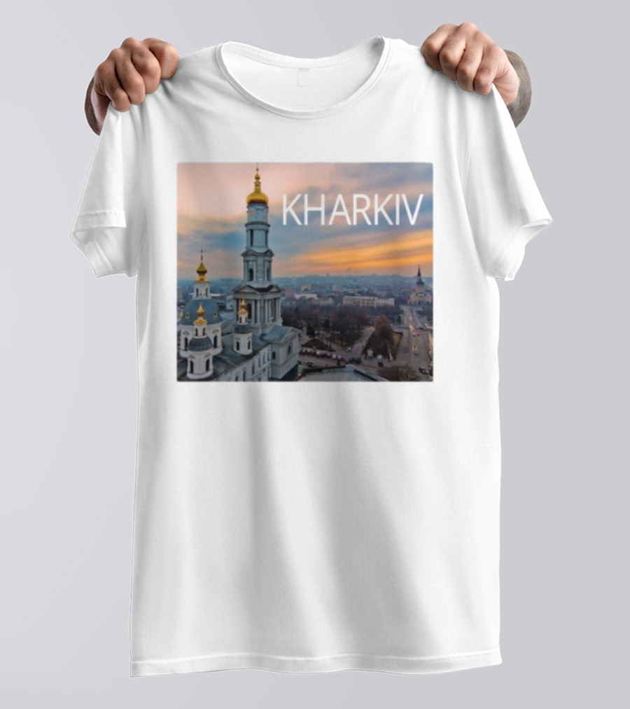 Kharkiv Cityscape With Iconic Golden Domes T-Shirt
