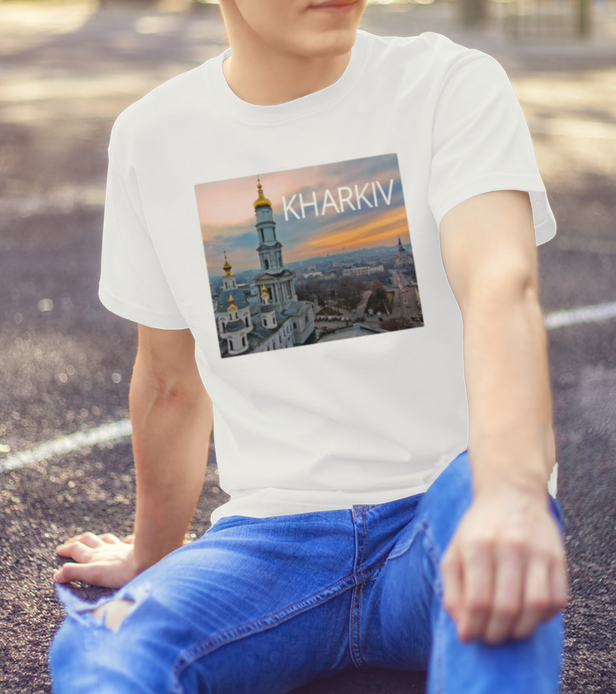Kharkiv Cityscape With Iconic Golden Domes T-Shirt
