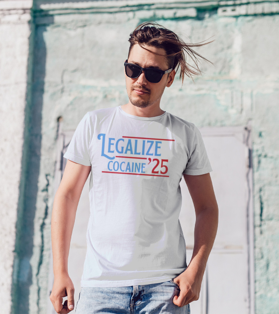 Legalize Cocaine '25 Laughfactorytees Retro Style T-Shirt