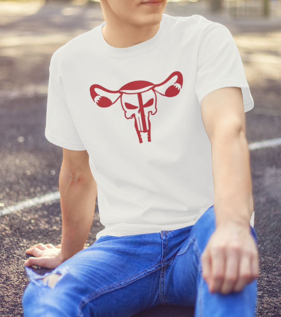 Elizabeth Booker Punishovaries Limited Edition Uterus Punisher Symbol T-Shirt