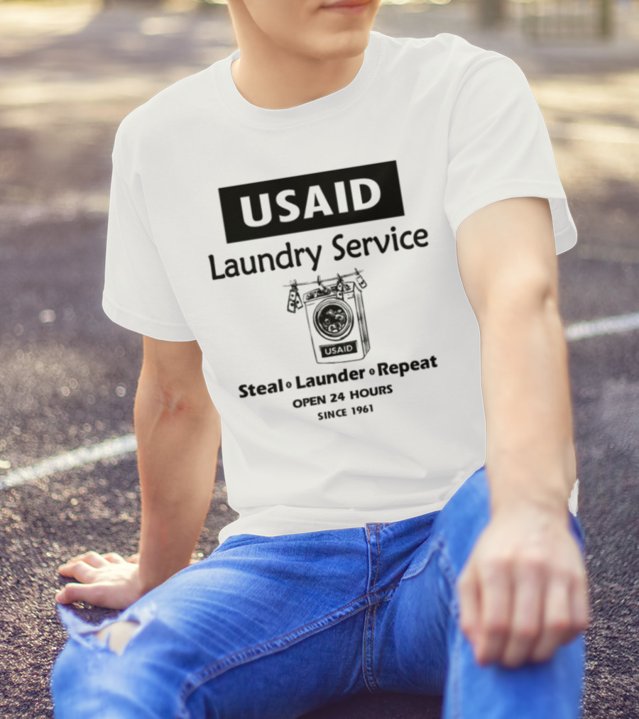 Usaid Laundry Service Steal Launder Repeat Since 1492 T-Shirt