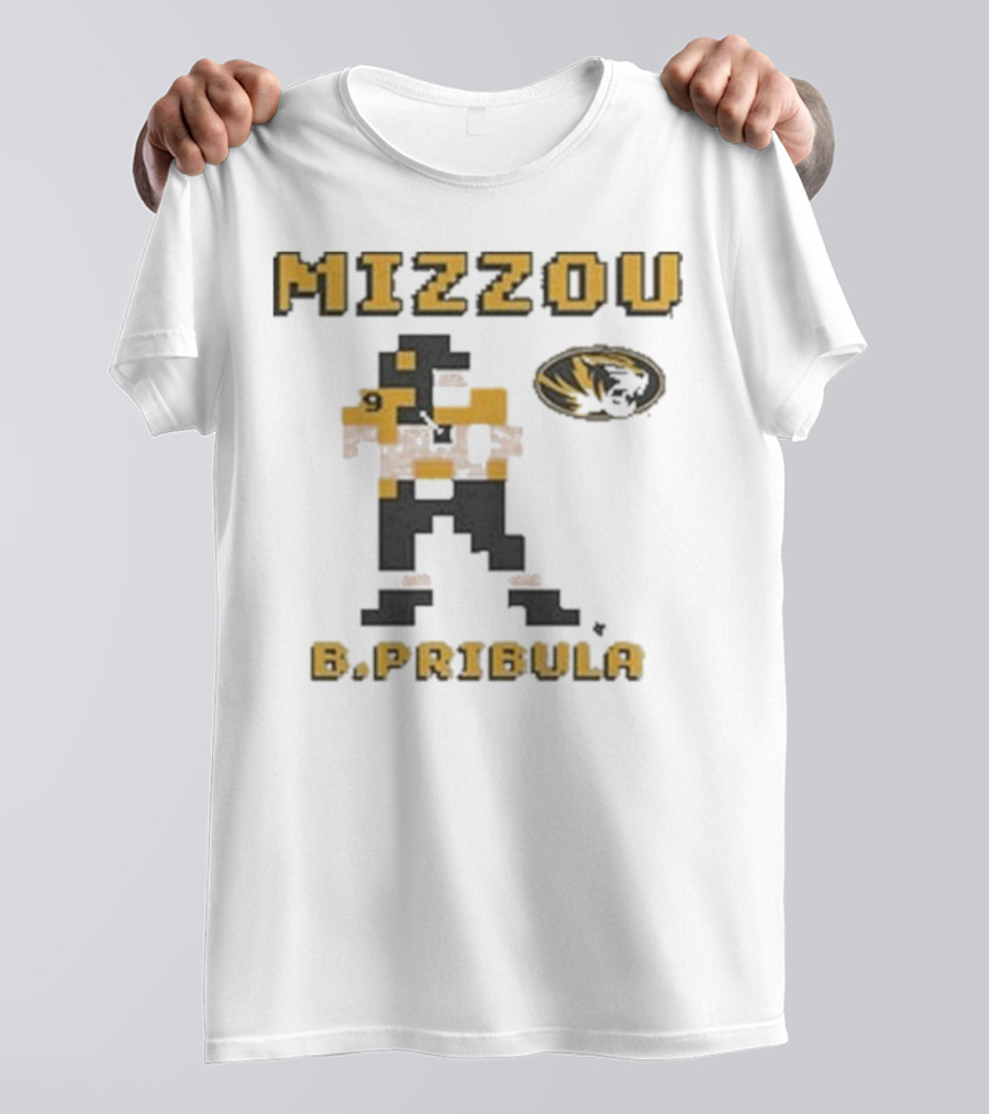 Mizzou B.Pribula 8-Bit Missouri Tigers T-Shirt