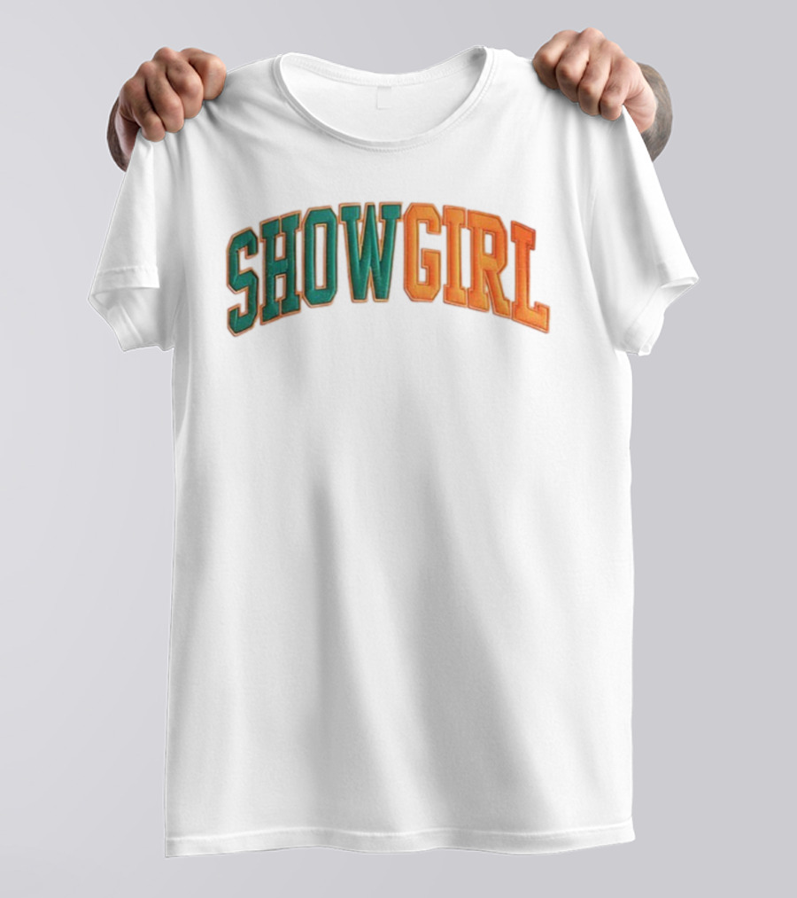 Orange Gradient Show Girl Retro Bold Text T-Shirt