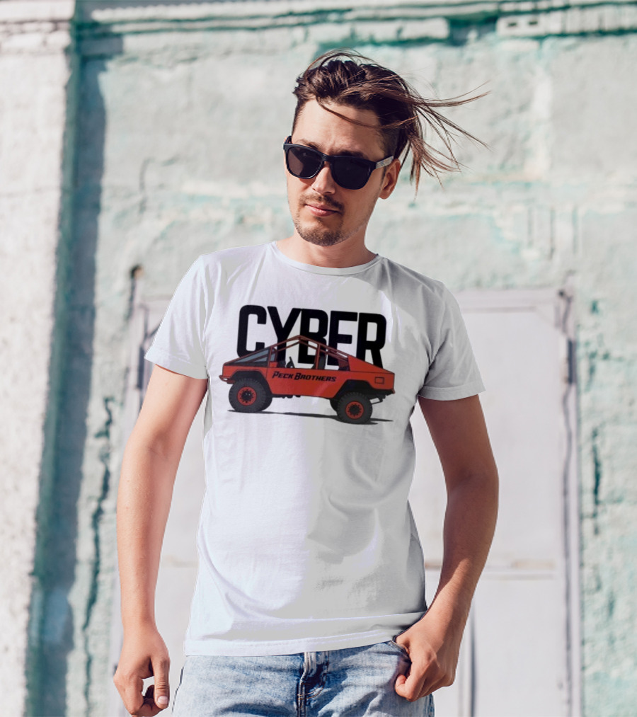 Peck Brothers Cyber Truck Retro Off-Road Adventure T-Shirt