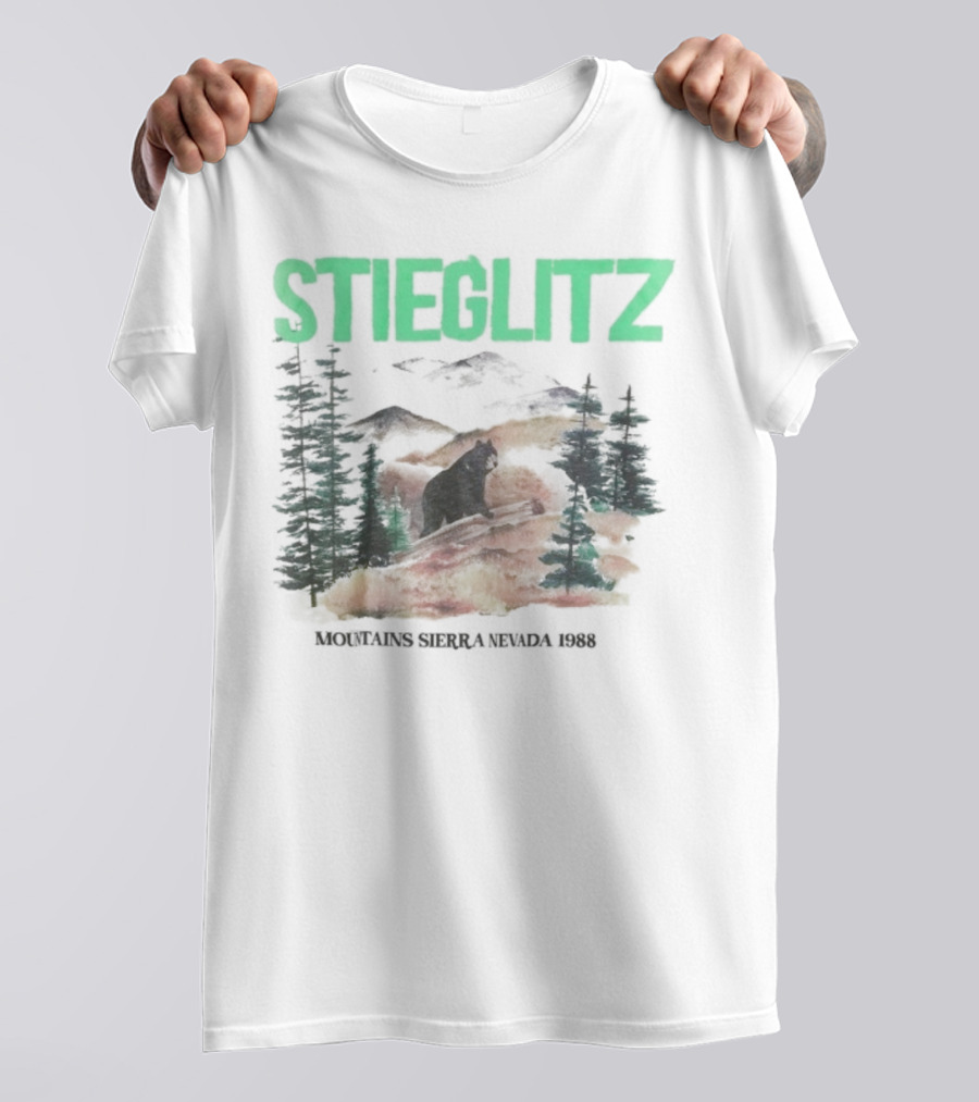 Stieglitz Mountains Sierra Nevada 1988 Pico Wide Skate Forest Scene T-Shirt
