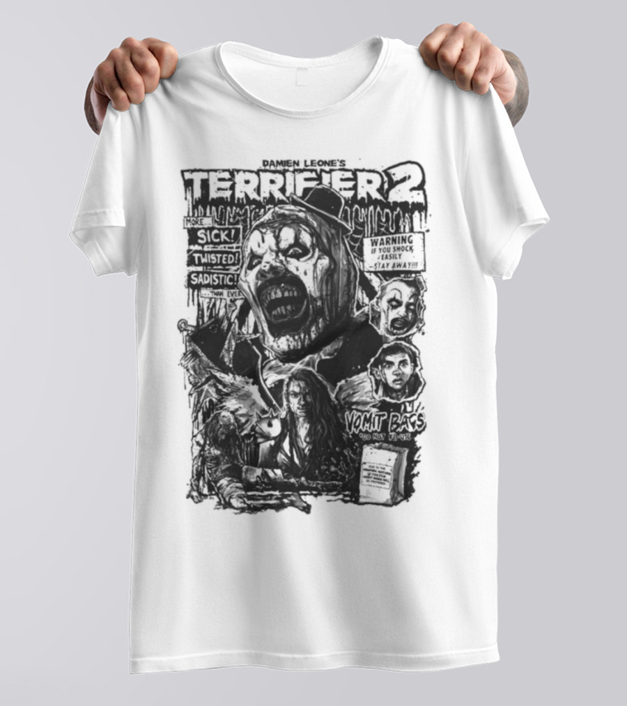 Terrifier 2 More Than Ever Art The Clown Horror Movie Graphic T-Shirt