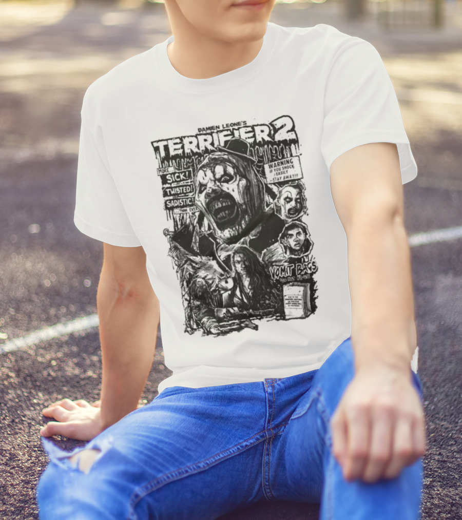 Terrifier 2 More Than Ever Art The Clown Horror Movie Graphic T-Shirt