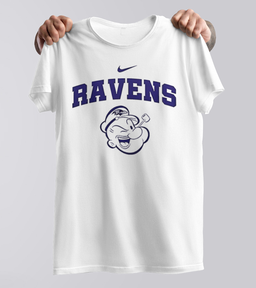 Baltimore Ravens X Popeye I Yam What I Yam Nike Collaboration T-Shirt