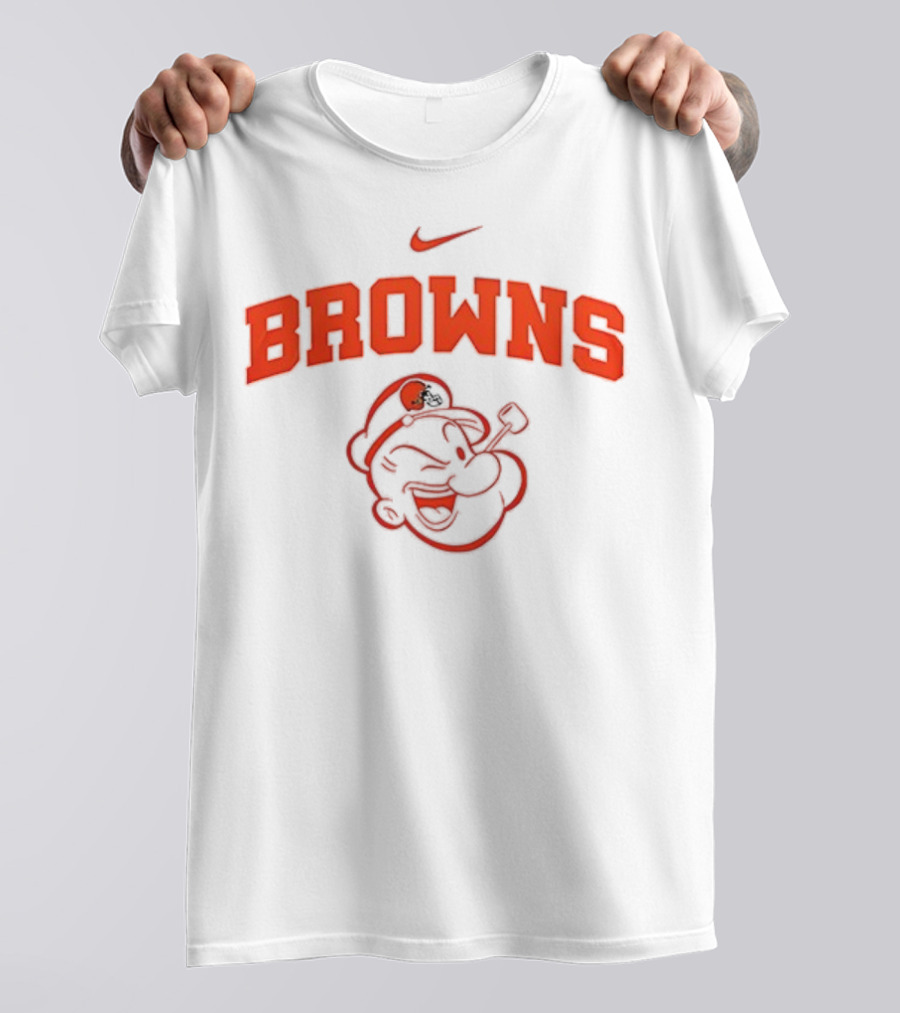 Cleveland Browns Popeye I Yam What I Yam Nike Collaboration T-Shirt