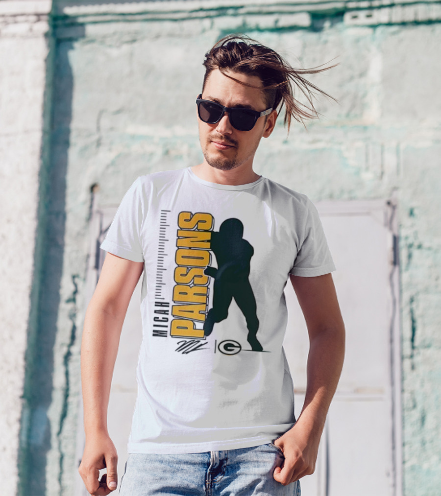 Green Bay Packers Micah Parsons Signature Silhouette T-Shirt
