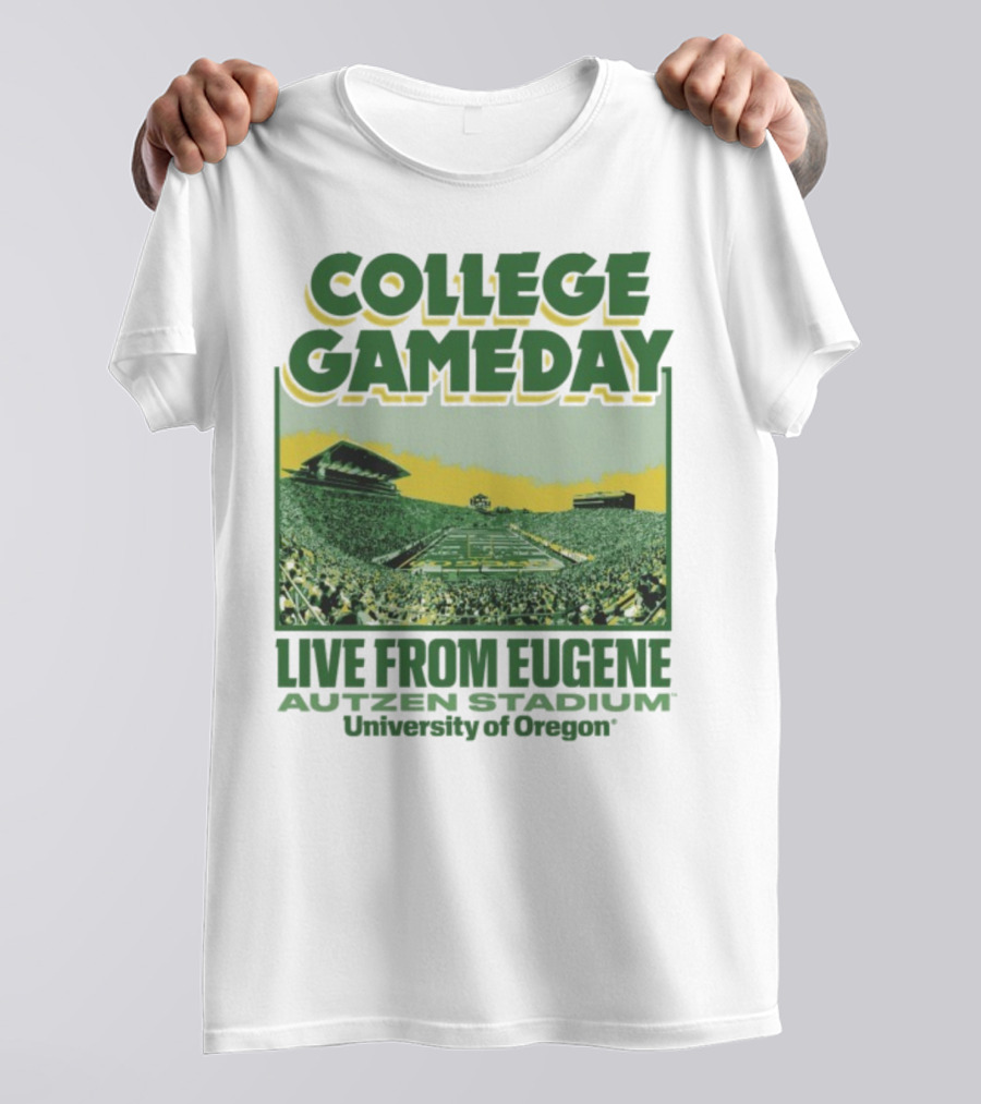 College GameDay Live From Eugene Autzen Stadium University Of Oregon T-Shirt