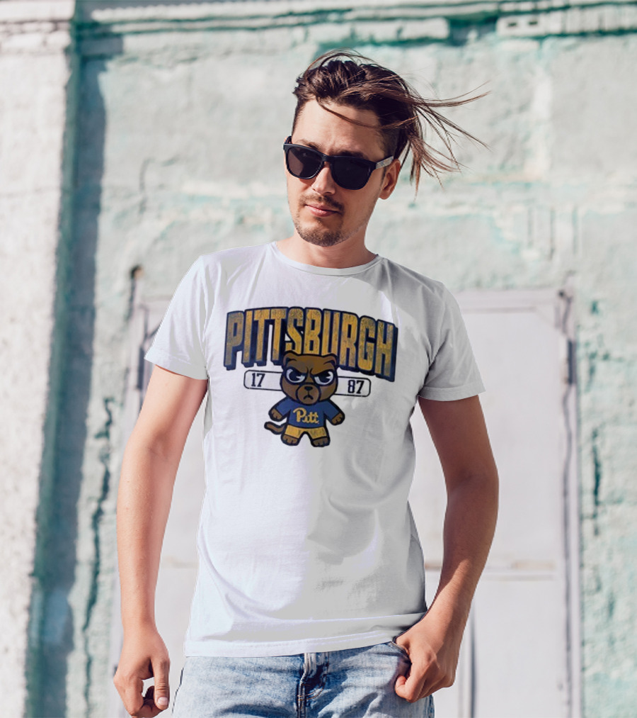Pittsburgh Panthers 1787 Pitt Tokyodaichi Collaboration Bear T-Shirt