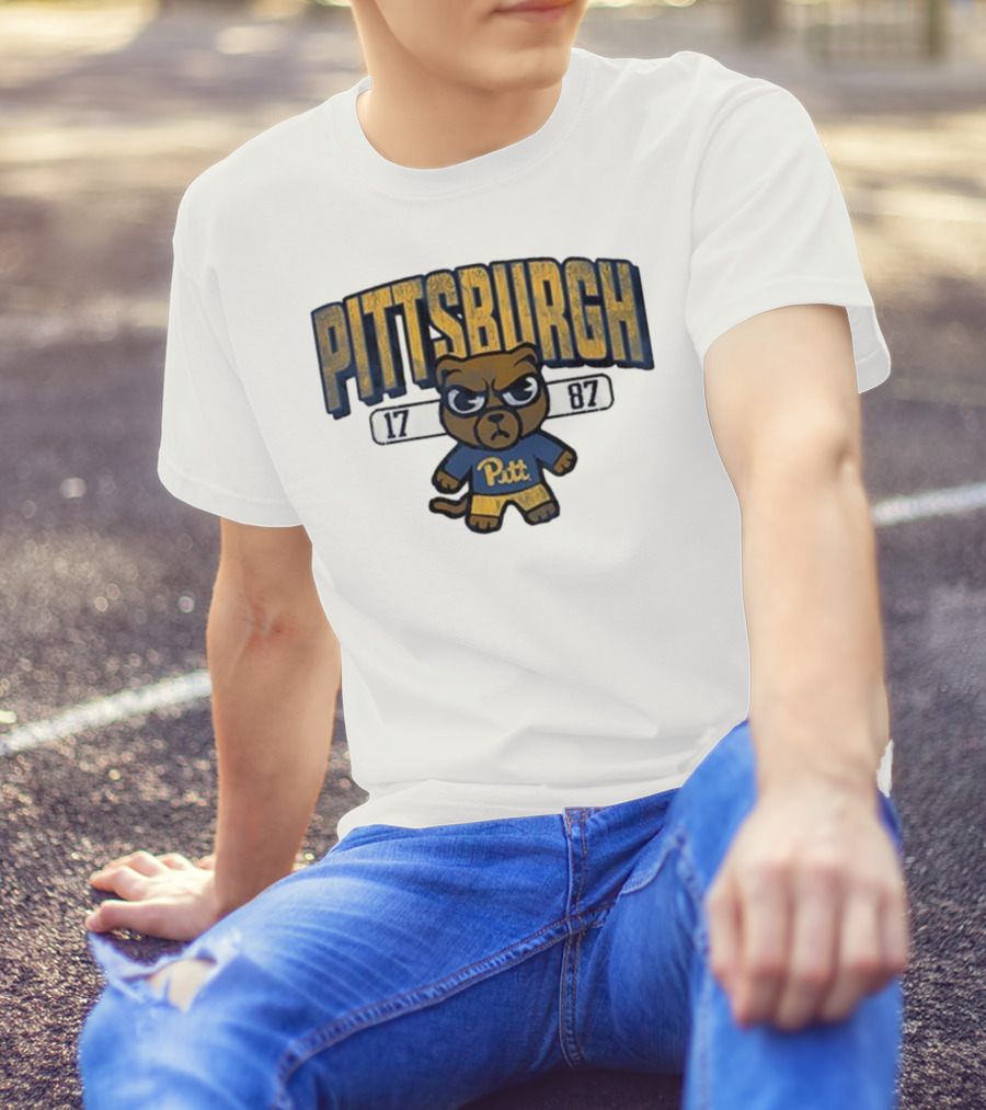 Pittsburgh Panthers 1787 Pitt Tokyodaichi Collaboration Bear T-Shirt