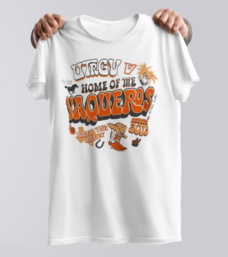 UTRGV Vaqueros V’s Up Home Of The Vaqueros Established 2015 T-Shirt