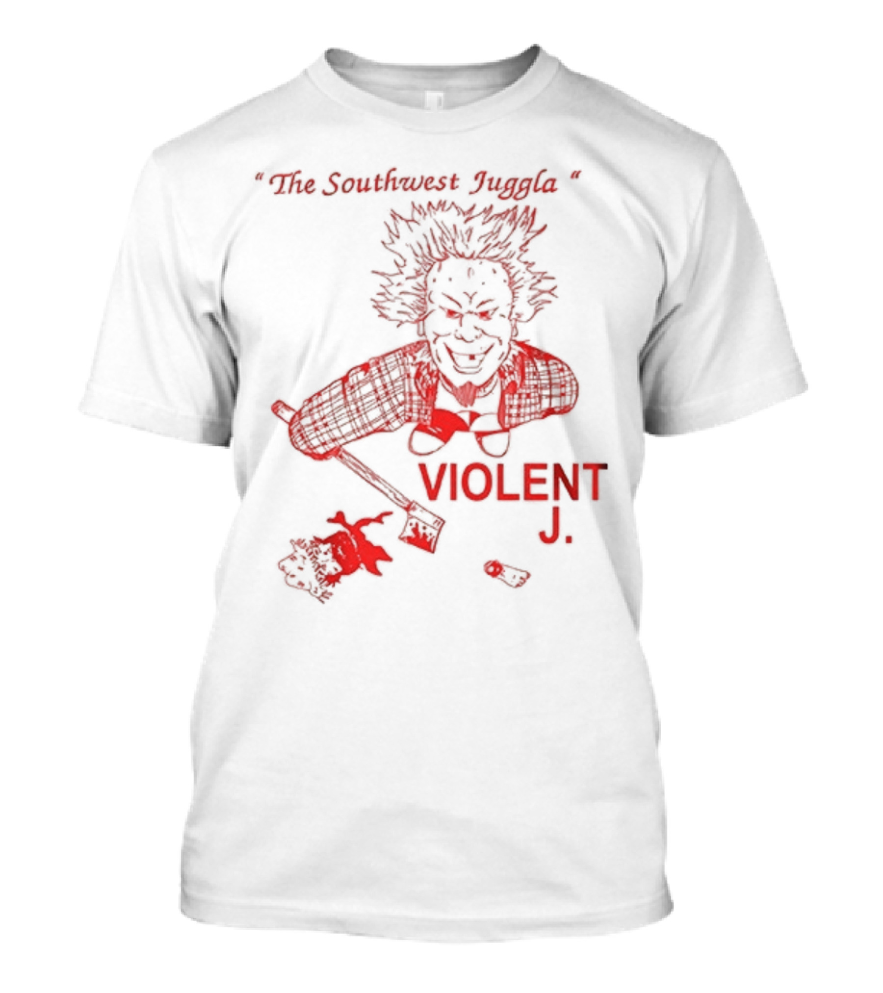 Violent J The Southwest Juggla Clown Caricature With Axe And Puppet T-Shirt