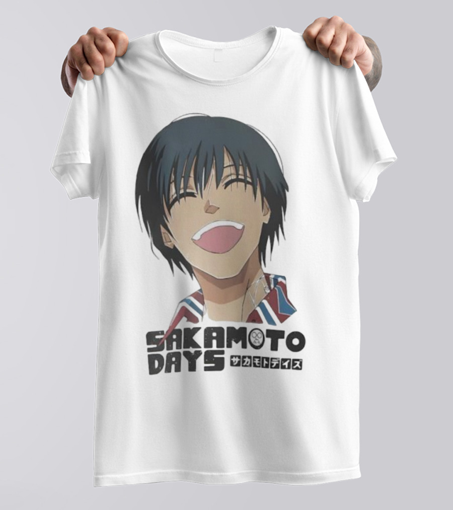 Sakamoto Days Yoichi Nagumo Anime Series Character Laughing Expression T-Shirt