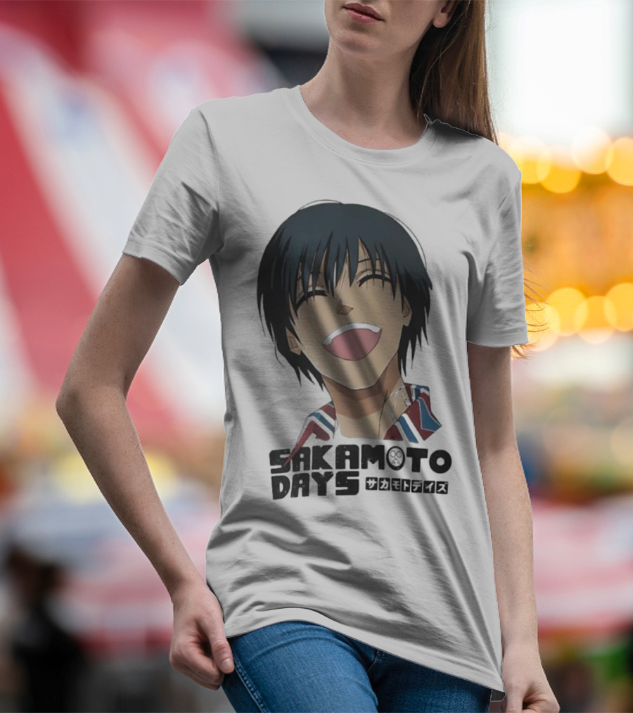 Sakamoto Days Yoichi Nagumo Anime Series Character Laughing Expression T-Shirt