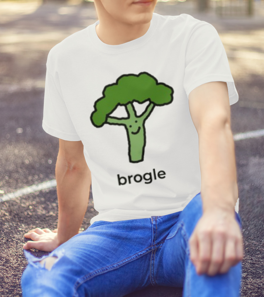 Dalesbits Brogle Happy Broccoli Pun T-Shirt