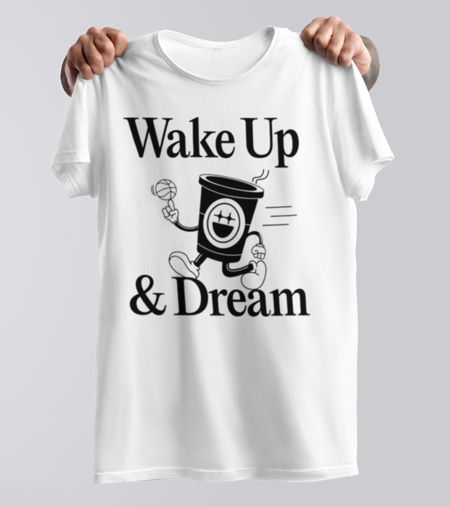 Enjoy Bigface Wake Up & Dream Coffee Cup Character T-Shirt