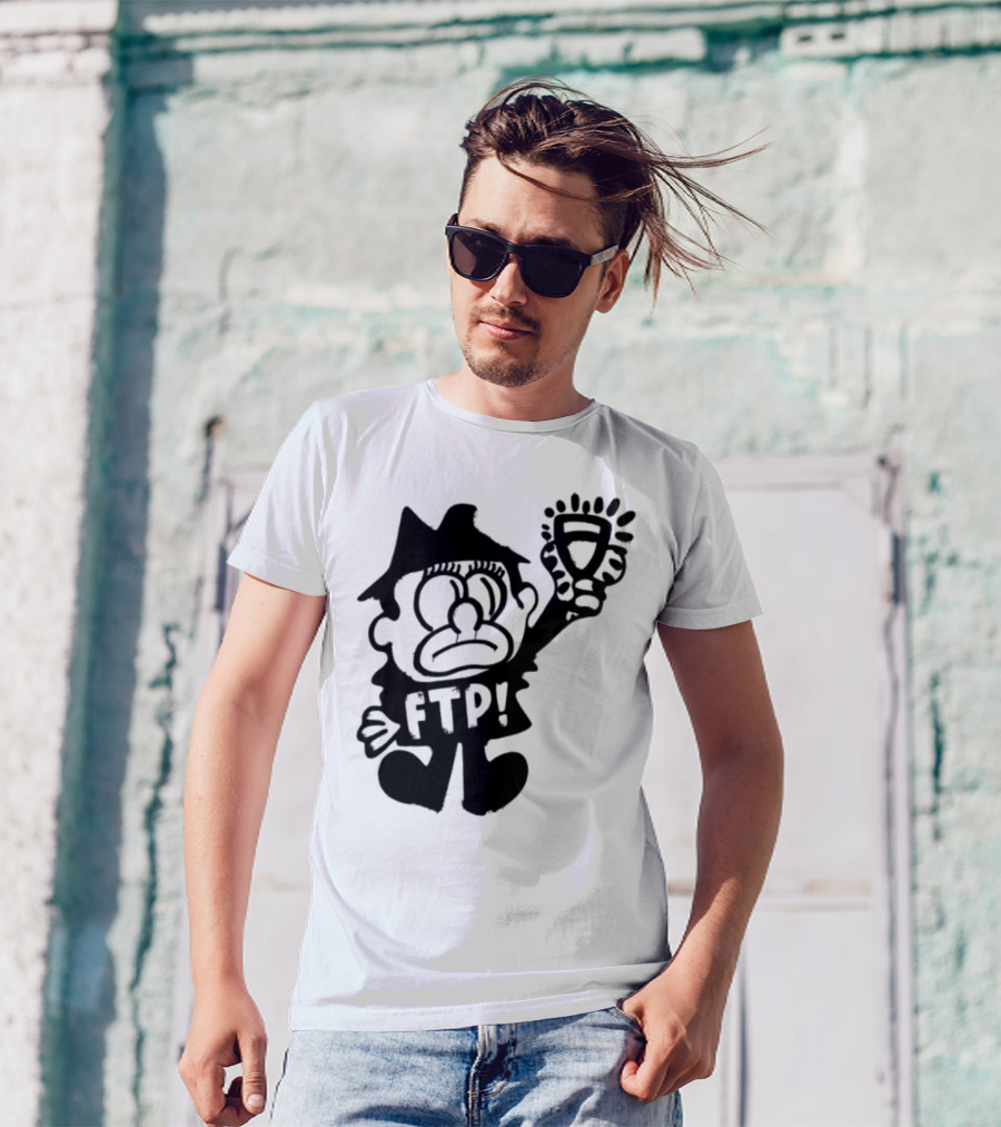 Ftp Slawn Character Holding Light Bulb T-Shirt