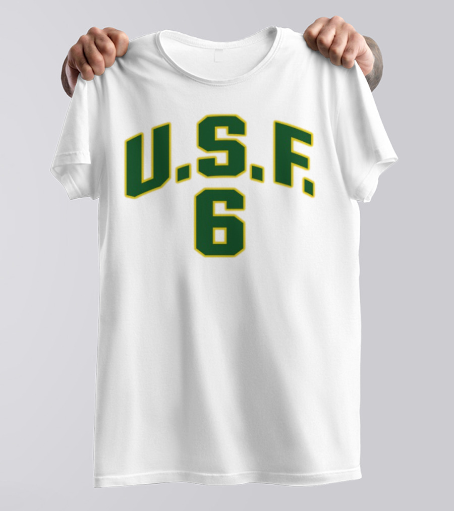 Kevin Garnett U.S.F 6 Basketball Number Retro Style T-Shirt