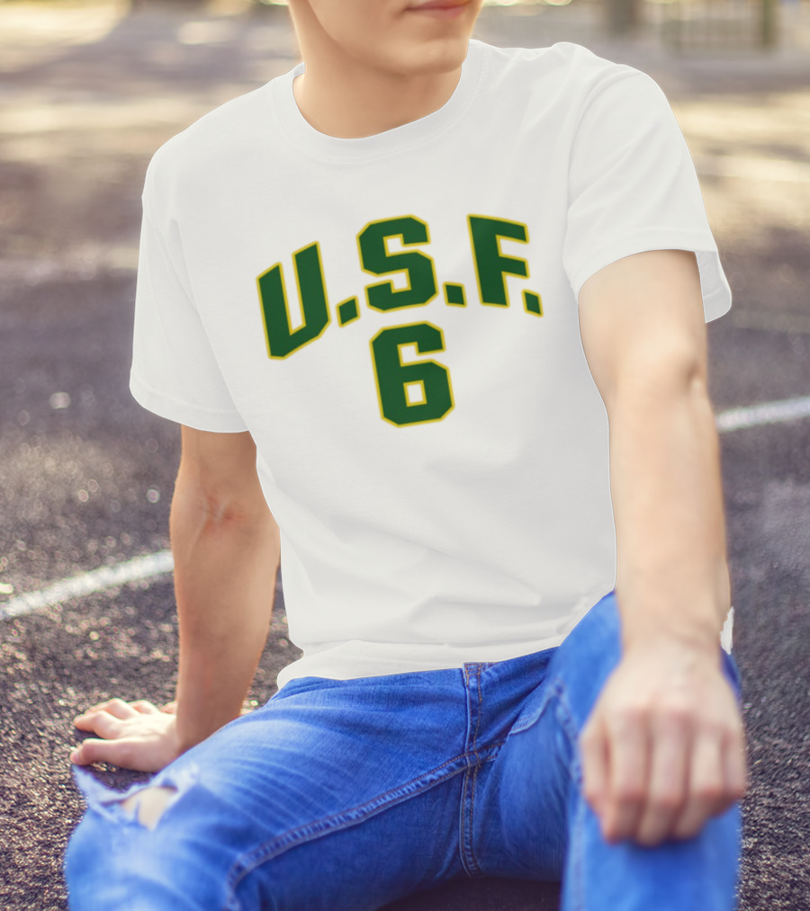 Kevin Garnett U.S.F 6 Basketball Number Retro Style T-Shirt