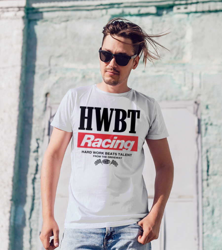 HWBT Racing Hard Work Beats Talent From The Driveway Smoke T-Shirt