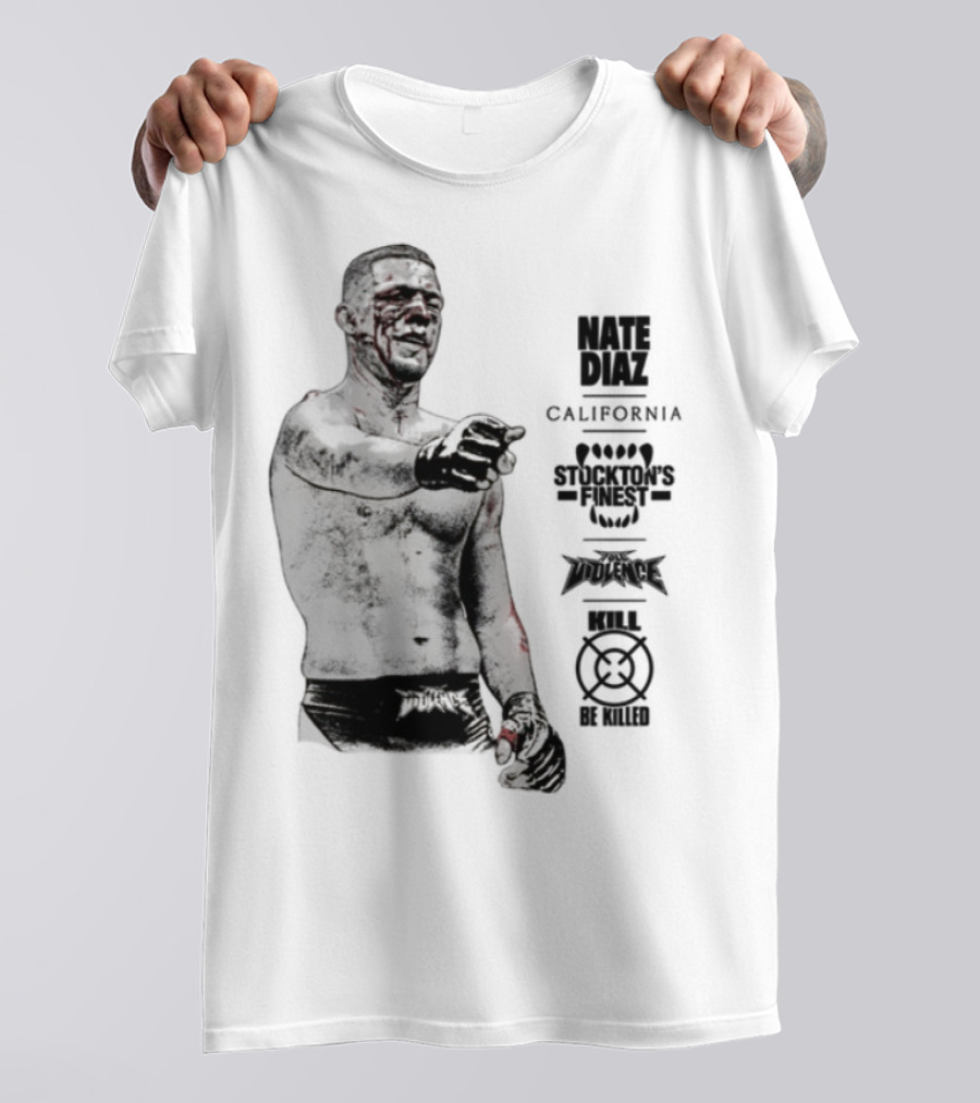 Nate Diaz Stockton California Pride Fighter Authentic Merchandise T-Shirt