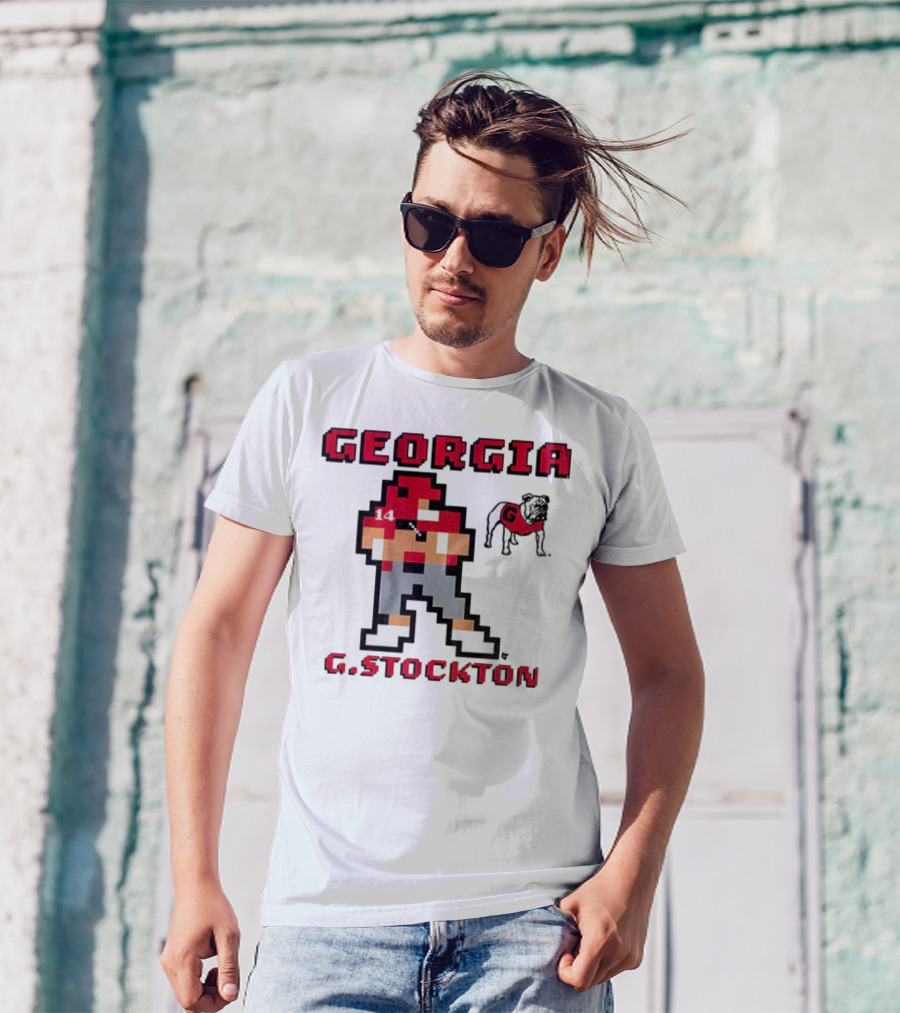 Gunner Stockton Georgia 8-Bit Retro Georgia Bulldogs G.Stockton 2025 T-Shirt