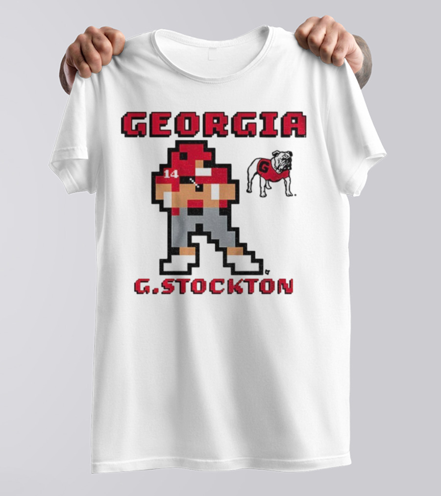 Gunner Stockton Georgia 8-Bit Retro Georgia Bulldogs G.Stockton 2025 T-Shirt