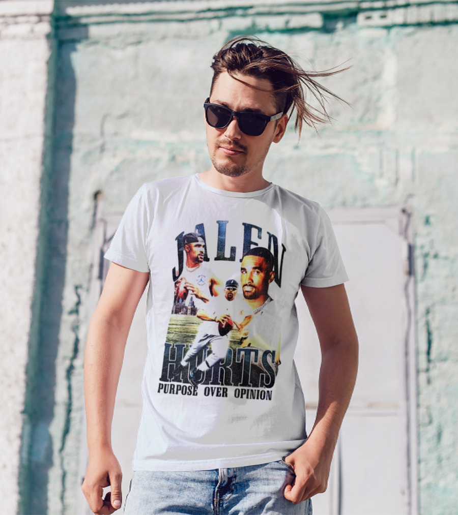 Jalen Hurts Purpose Over Opinion Philadelphia Eagles Super Bowl NFL T-Shirt
